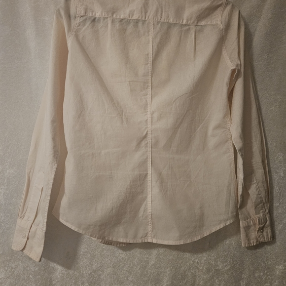 BLOUSE Frank and Eileen Peach Voile Shirt Size XS - Picture 7 of 7